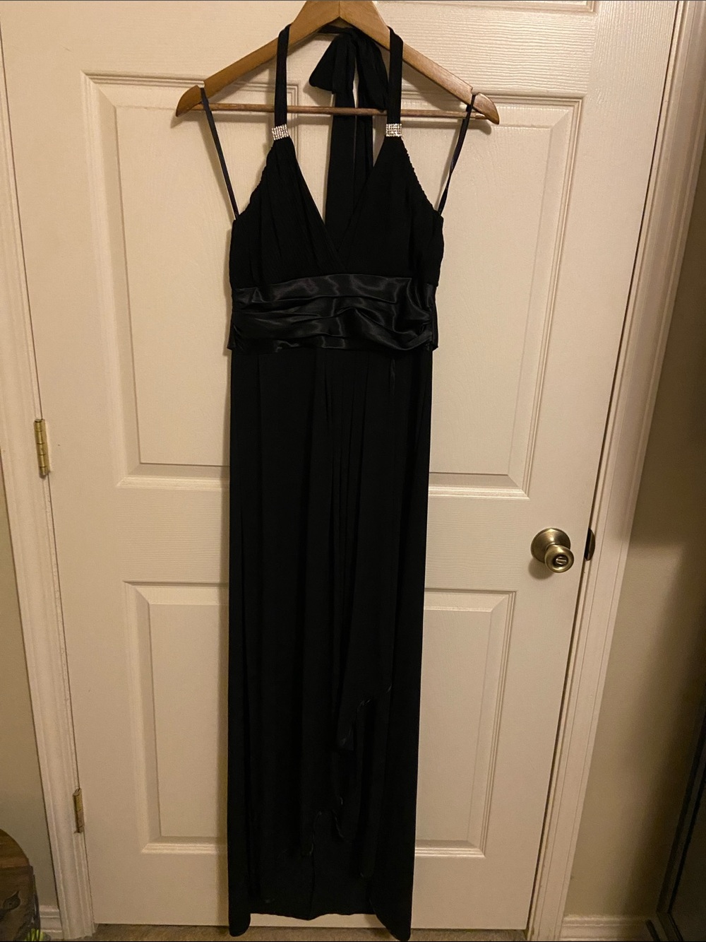Speechless Black Halter Evening Dress - Classic Formal Gown Size Large 12